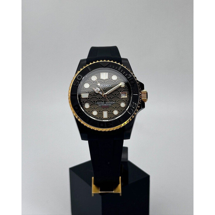 Custom Seiko Mod • Black Gold Kanagawa Yachtmaster • 40mm